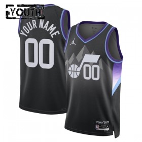 Camiseta Niños NBA Utah Jazz Personalizadas 2025-26 Jordan Statement Edition Negro Swingman
